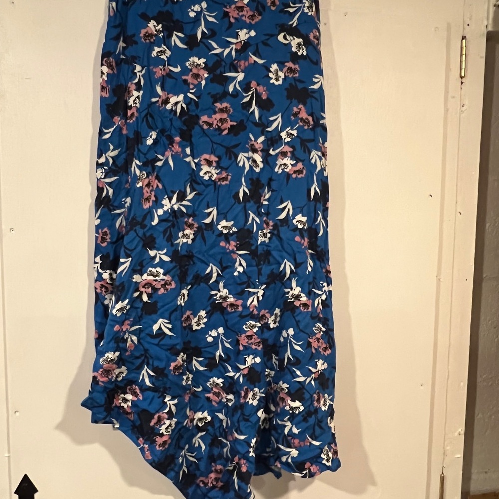 Zara Blue Floral Mid-length Skirt